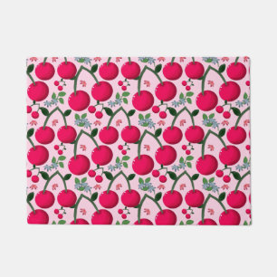 Felpudo Dulce patrón de cereza, Fruta Kawaii brillante
