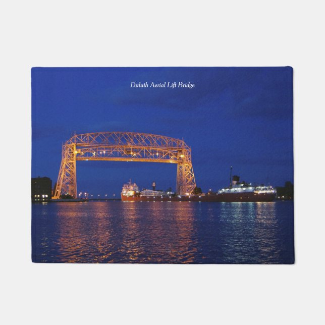 Felpudo Duluth Aerial Lift Bridge y John G. Munson (Anverso)