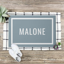Dusty Blue Personalizado Nombre de familia Doormat