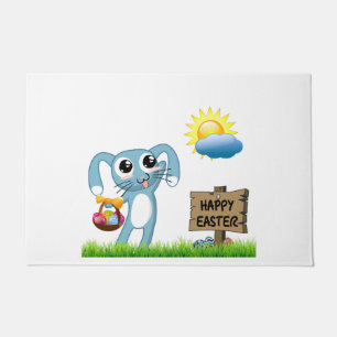 Felpudo Easter Bunny desea una feliz Pascua