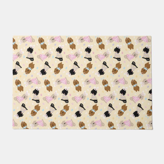 Felpudo Easter Bunny Goldendoodle Dogs (Anverso)