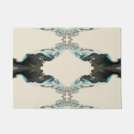Felpudo Ecos Tidal — Patrón Abstracto de Tinta Fluida