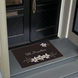 Felpudo Edelweiss blancos sobre negro