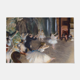 Felpudo Edgar Degas - El ensayo del ballet en escena