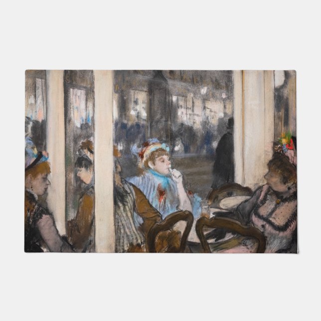 Felpudo Edgar Degas - Mujeres en una terraza cafetería por (Anverso)