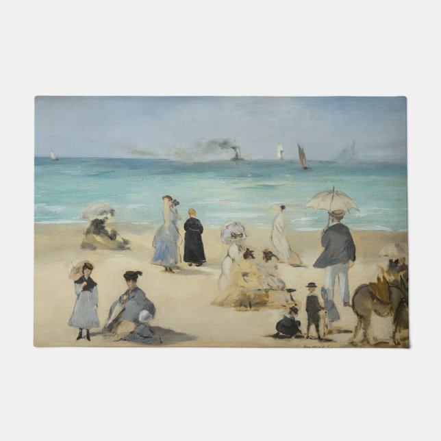 Felpudo Edouard Manet - En la playa, Boulogne-sur-Mer (Anverso)