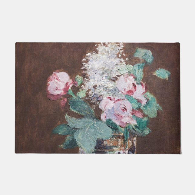 Felpudo Edouard Manet - Flores en una bolsa de cristal (Anverso)