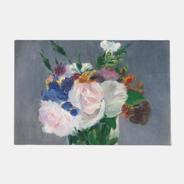 Felpudo Edouard Manet - Flores en una bolsa de cristal (Anverso)