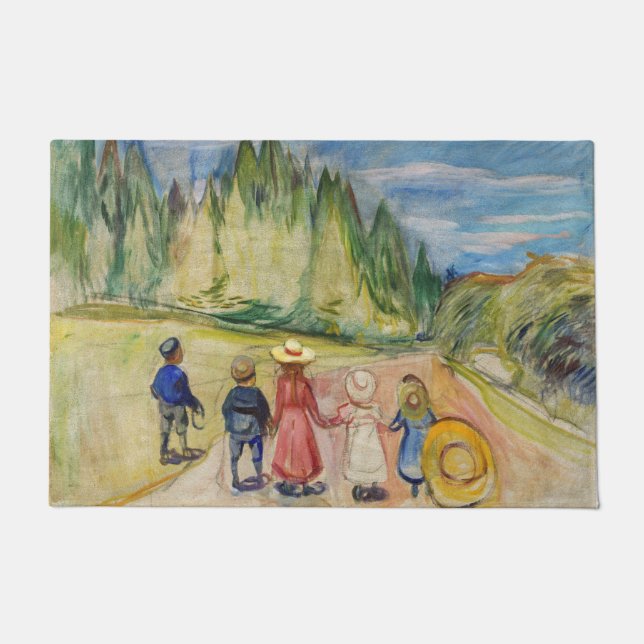 Felpudo Edvard Munch - El bosque de cuento de hadas (Anverso)