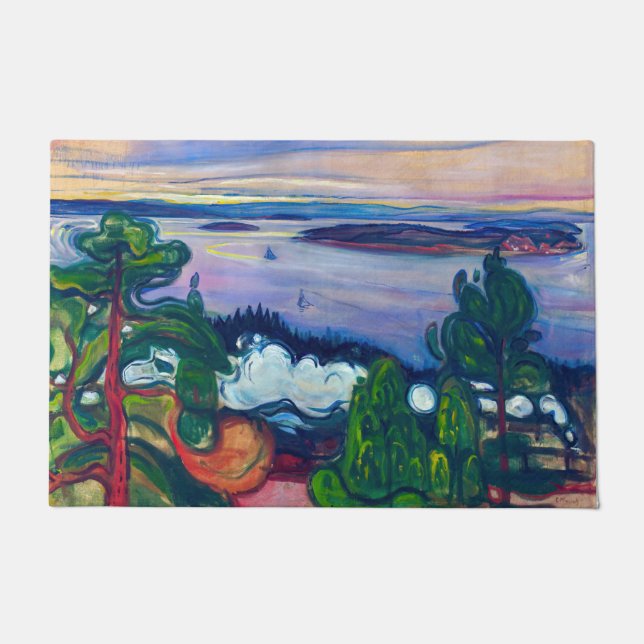Felpudo Edvard Munch - Humo de tren (Anverso)