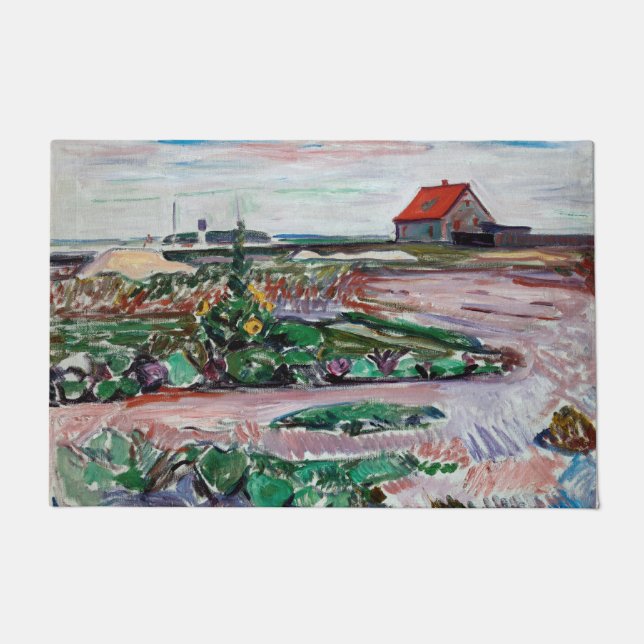 Felpudo Edvard Munch - Mar. Paisaje cerca de Lubeck (Anverso)
