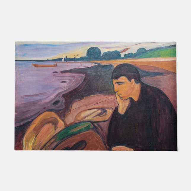 Felpudo Edvard Munch - Melancholy 1894 (Anverso)