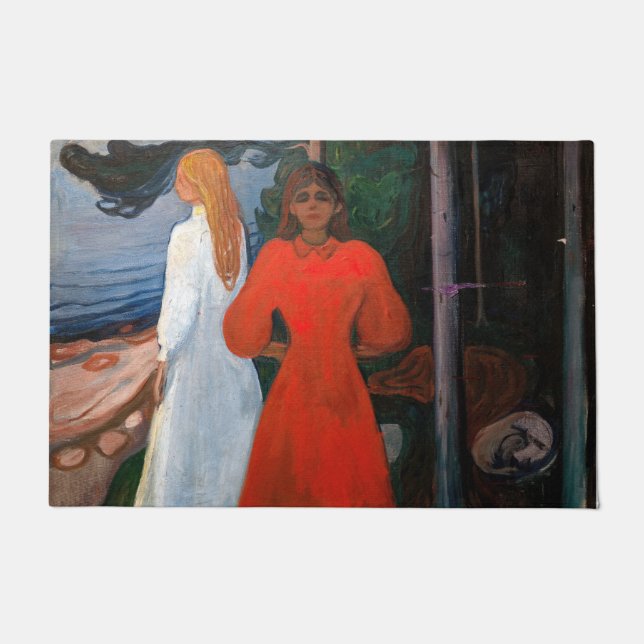 Felpudo Edvard Munch - Rojo y Blanco (Anverso)