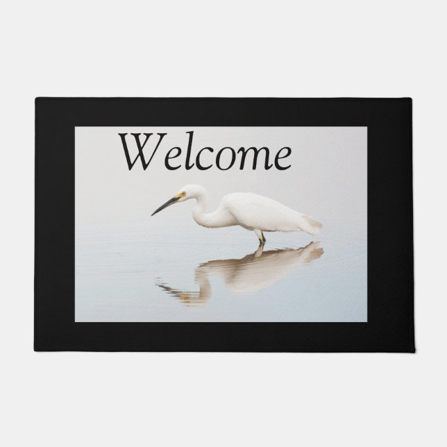 Felpudo Egret en el estanque (Anverso)