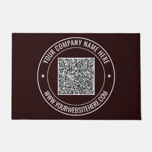 Felpudo Ejemplo de código QR y manual de texto Personaliza