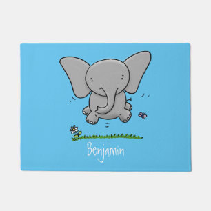 Felpudo El adorable y adorable ilustracion de elefantes be