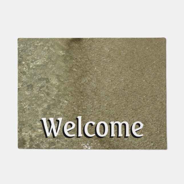 Felpudo El agua en la playa II Resumen fotografía de la na (Anverso)