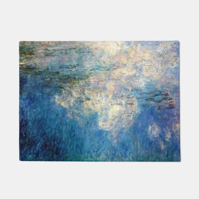 Felpudo El Agua Monet Lilia Al Bella Artes De Las Nubes (Anverso)