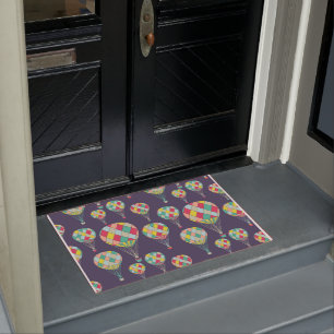 Felpudo El aire caliente colorido simple hincha el Doormat