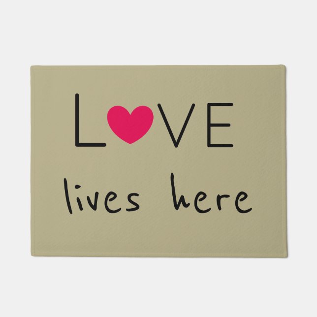 Felpudo El amor vive aquí el más lindo (Anverso)