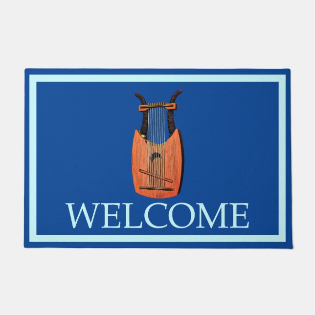 Felpudo El arpa de King David - Bienvenidos (Anverso)