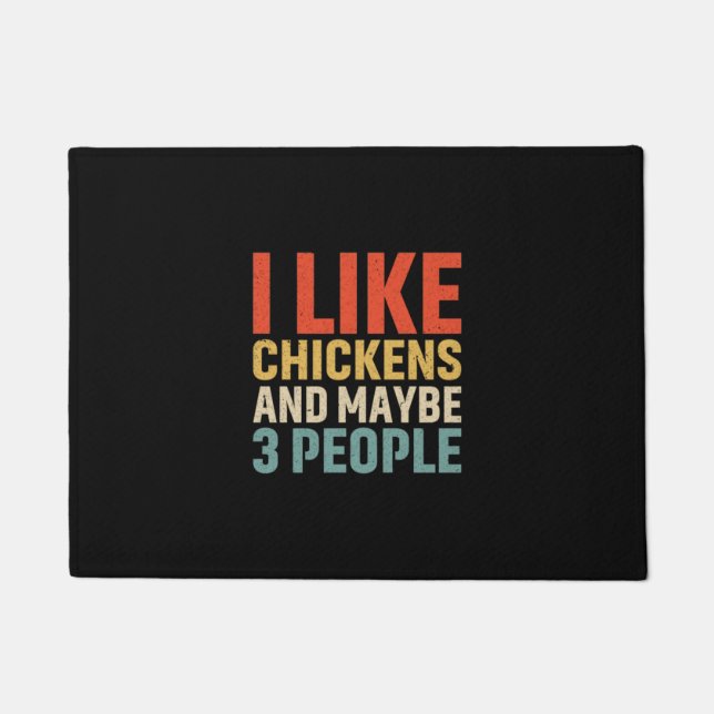 Felpudo El Arte De Pollo Me Gusta El Pollo (Anverso)