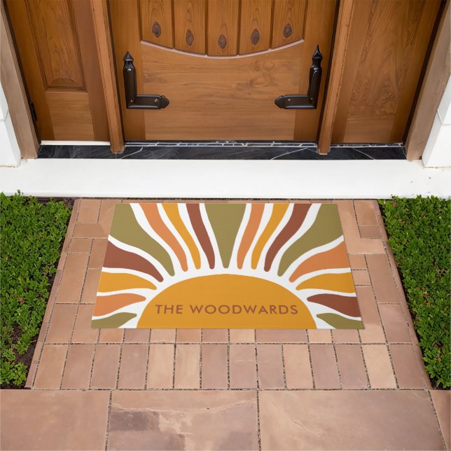 Felpudo El auge de oro del Boho personalizado (Exterior)