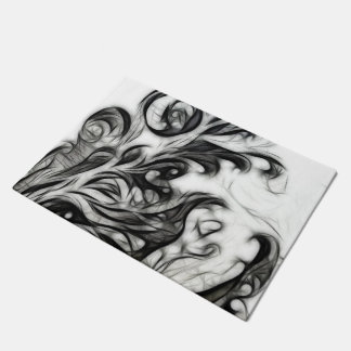 Felpudo El brillante inverso floral