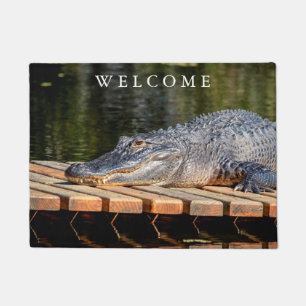 Felpudo El cocodrilo en Homosassa salta parque de estado