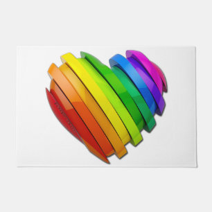 Felpudo El corazón tridimensional escultural de SlipperyJo