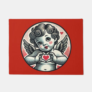 Felpudo El día de San Valentín Cherub Cupid Angel