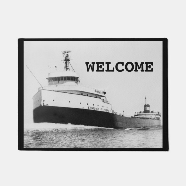 Felpudo El Edmund Fitzgerald en el río St. Clair (Anverso)