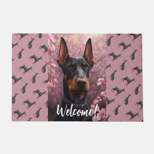 Felpudo El encanto de Doberman (Anverso)