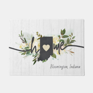 Felpudo El estado de Indiana personalizó tu ciudad natal