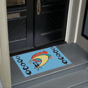 Felpudo El gato moderno de Guay Boomerang Moon Doormat