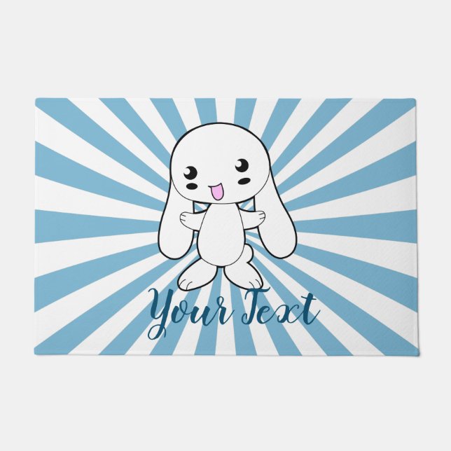 Felpudo El gran Personalizado de Kawaii Bunny (Anverso)
