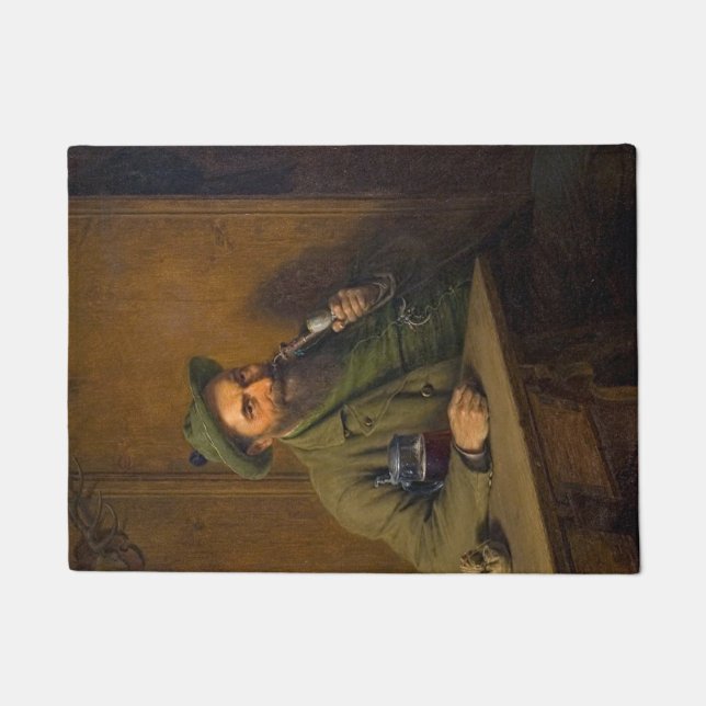 Felpudo El guardabosques (por Eduard von Grützner) (Anverso)