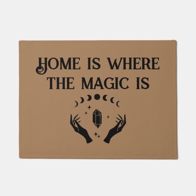 Felpudo El hogar es donde la magia (Anverso)