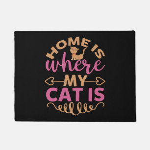 Felpudo El hogar es donde mi gato está