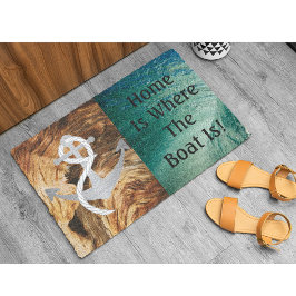 Felpudo El hogar náutico es donde está el barco