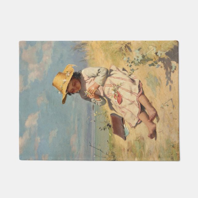 Felpudo El joven botánico (de Paul Peel) (Anverso)