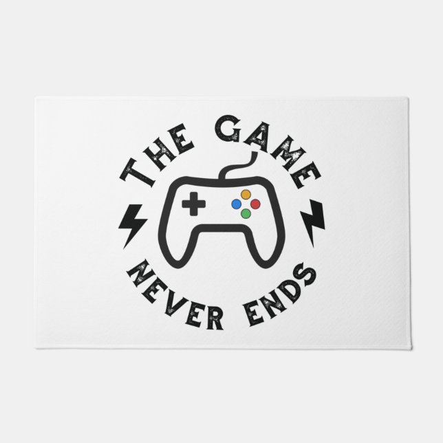 Felpudo El juego nunca termina (Anverso)