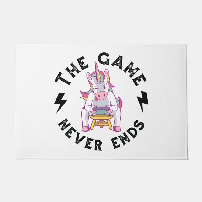 Felpudo El juego nunca termina (Anverso)
