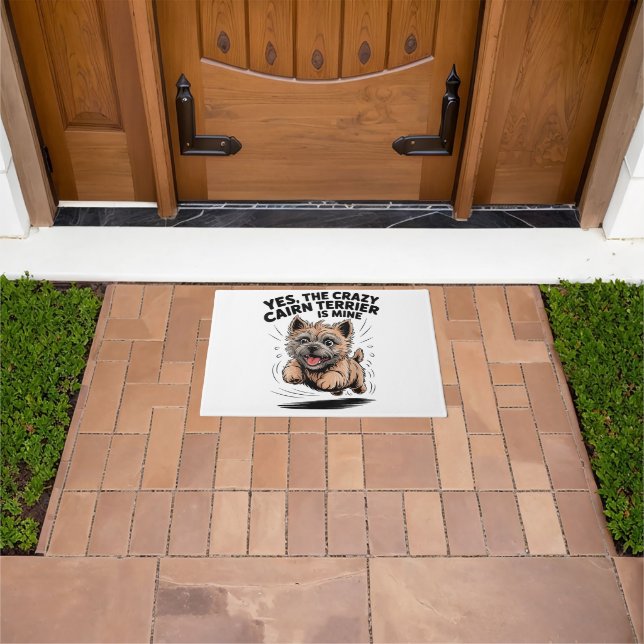 Felpudo El loco Cairn Terrier es mío (Exterior)