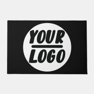 Felpudo El logotipo empresarial personalizado recibe con e