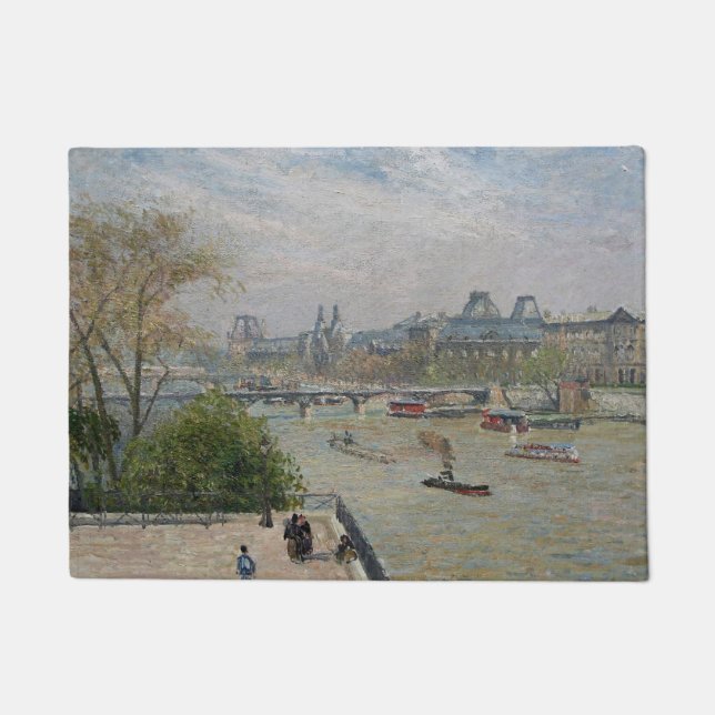 Felpudo El Louvre, la primavera de Camille Pissarro (Anverso)