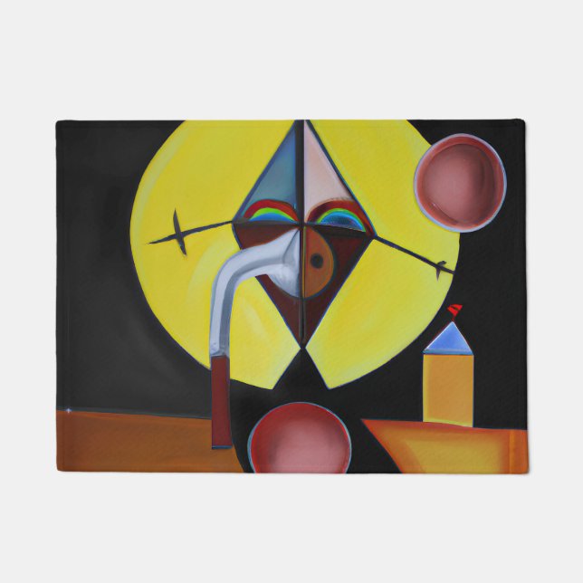 Felpudo El Médico de la peste - Pintura de petróleo (Anverso)