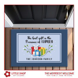 Felpudo El mejor regalo es el de los Navidades en monogram