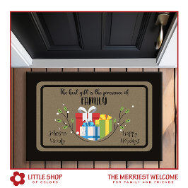 Felpudo El Mejor Regalo es la Familia Navidad Personalizad