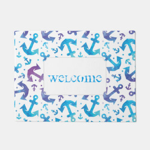 Felpudo El modelo el   del ancla del teñido anudado añade